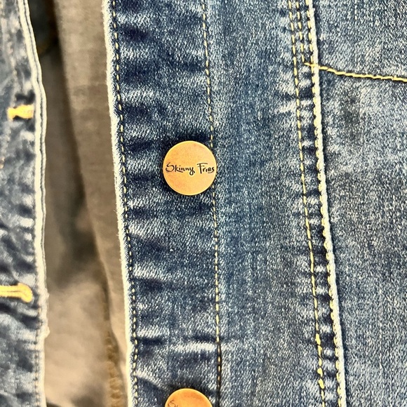 Skinny Fries Denim Jacket with Copper Buttons - Picture 5 of 5
